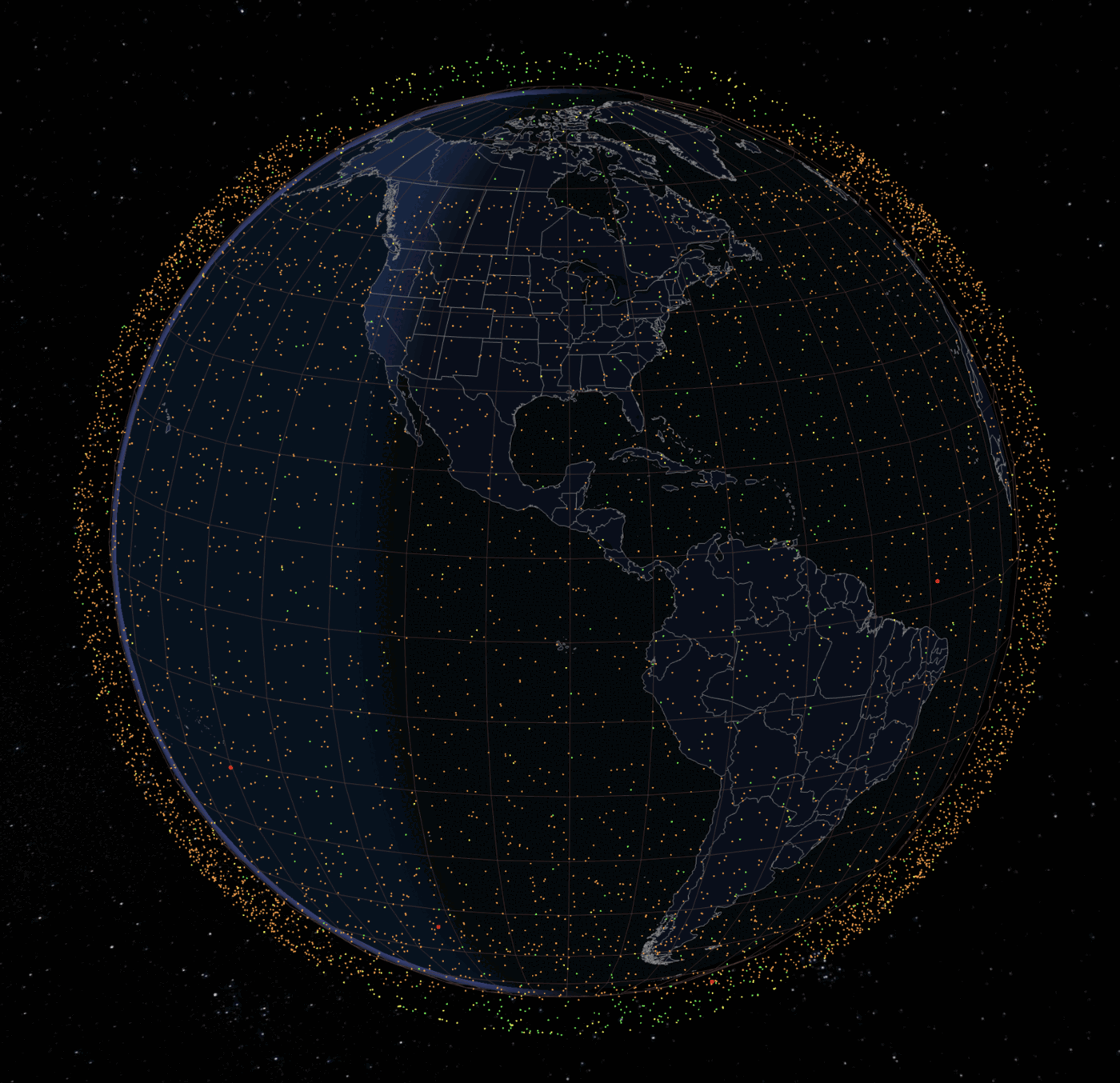 The Starlink Constellation around the Earth