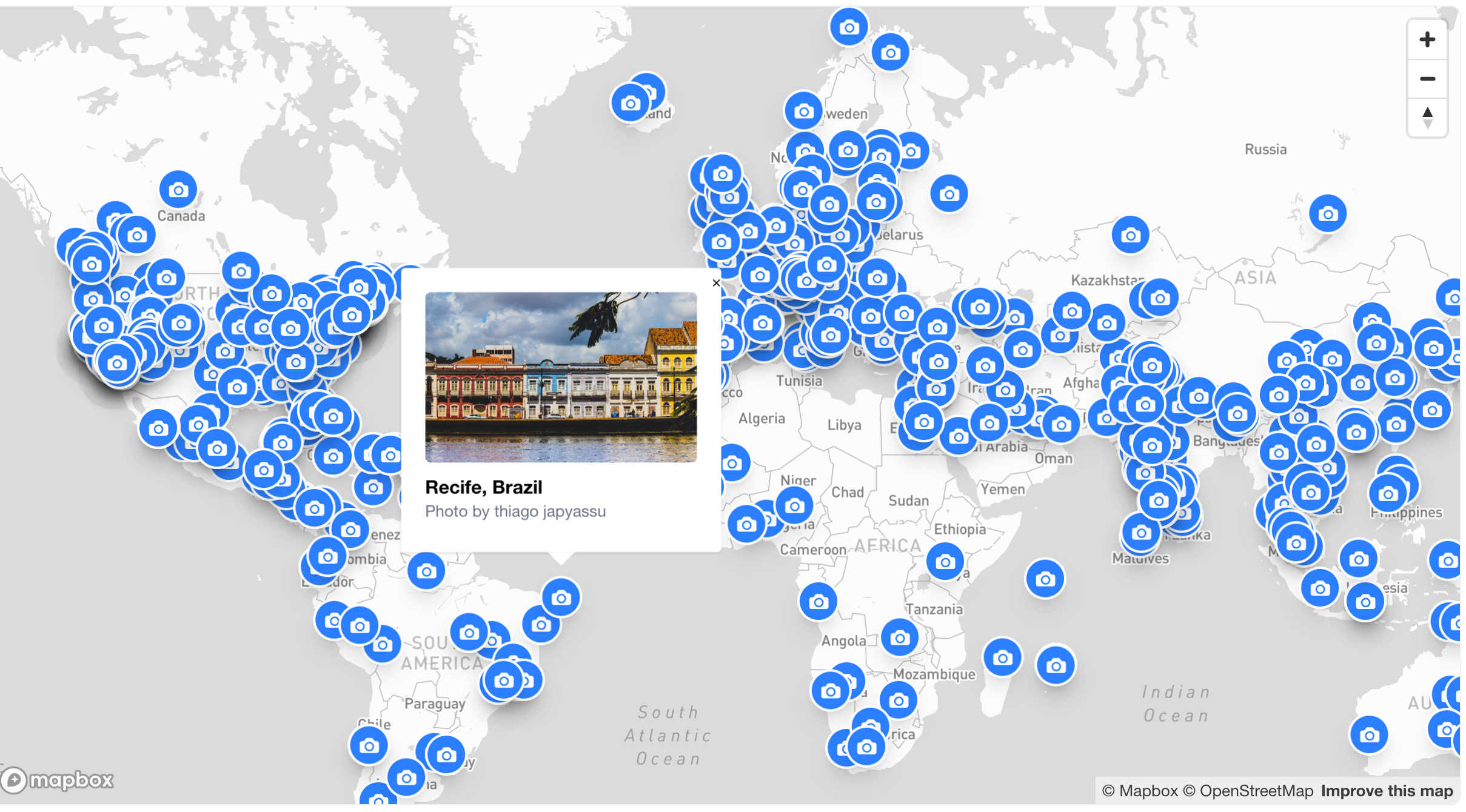 Map showing photo coverage